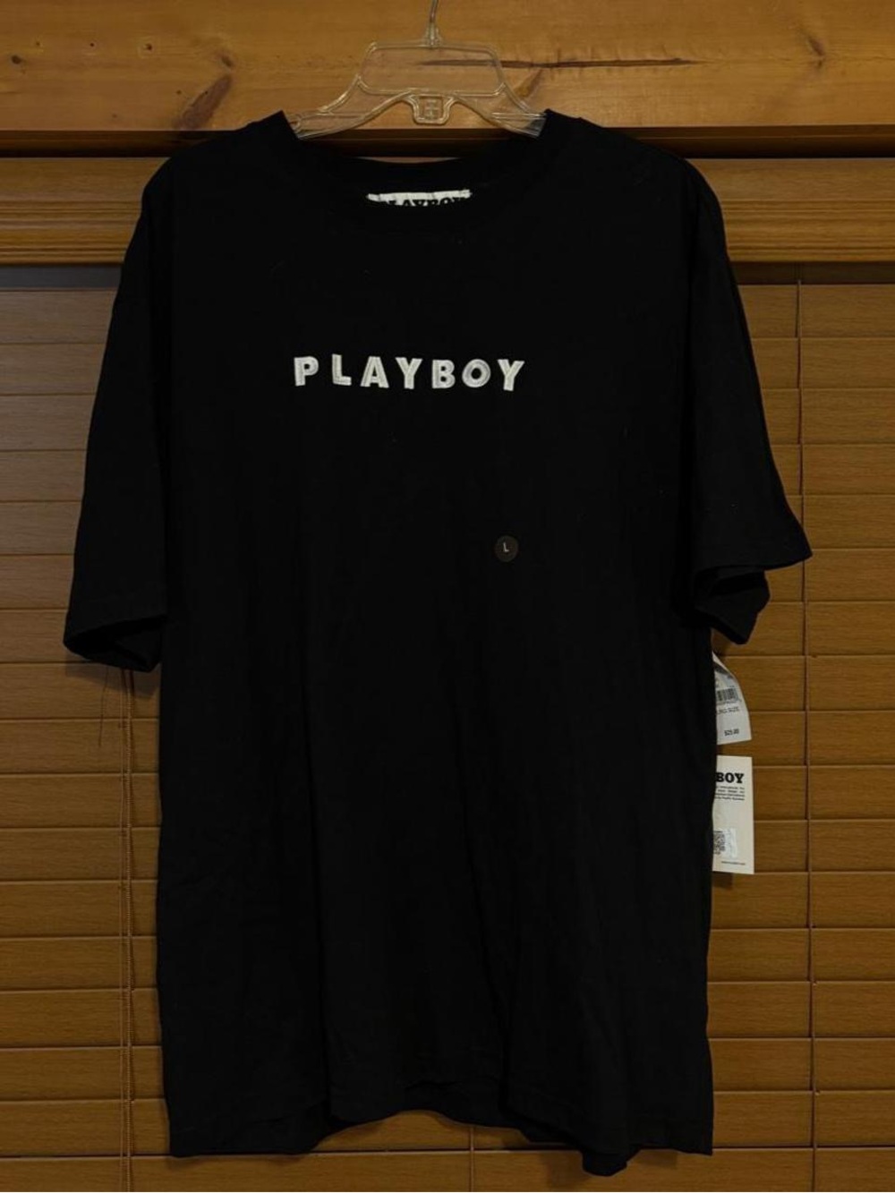 PLAYBOY Black T-Shirt with White Logo